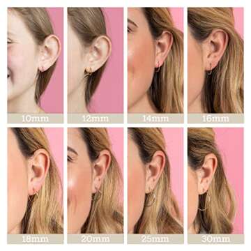 KEZEF 14k Gold Hoop Earrings in Yellow Gold - Timeless Style