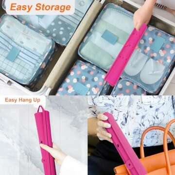 Mofason Bathroom Sink Top Cover Space Saver,Silicone Makeup Organizer Mat for Over Countertop,Small Bathroom Must Haves Accessories Rv Camper Travel Foldable Gadgets-Pink