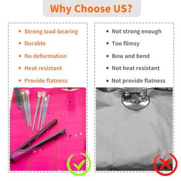 Mofason Bathroom Sink Top Cover Space Saver,Silicone Makeup Organizer Mat for Over Countertop,Small Bathroom Must Haves Accessories Rv Camper Travel Foldable Gadgets-Pink