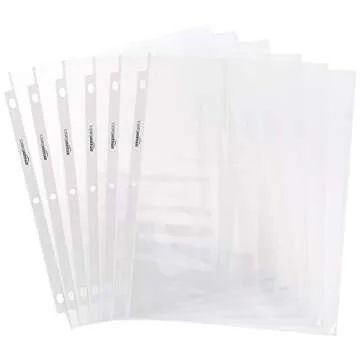 Amazon Basics Clear Sheet Protectors for Binders 100 Pack