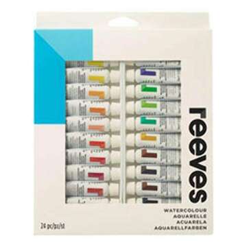 Reeves Watercolor Paint 10ml Tubes, Set of 24, Water Colour