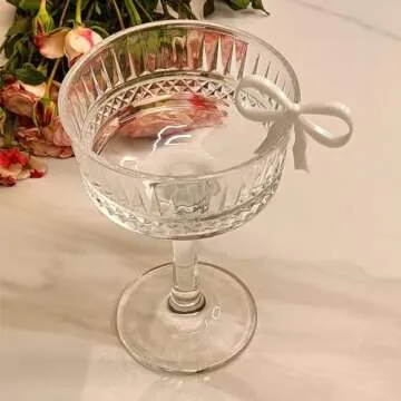 XIAOYUE Set of 20 White Bow Drink Tag,Bowknot Drink Tag for Wedding Bridal Shower Decor, Engagement Party Decor (White)