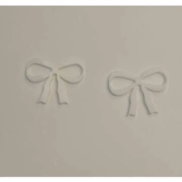 XIAOYUE Set of 20 White Bow Drink Tag,Bowknot Drink Tag for Wedding Bridal Shower Decor, Engagement Party Decor (White)