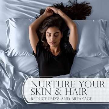 DECOLURE Satin Bed Sheets - 4 Piece Luxury Silky Full Size Bedding Set - Softer Than Silk, Wrinkle-Free with 15” Deep Pocket Fitted Sheet, Perfect for Hair & Skin, Gifts for Women (Baby Blue)