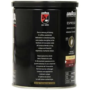 Lavazza Caffe Espresso Ground Coffee, 8-Ounce Cans (Pack of 3)