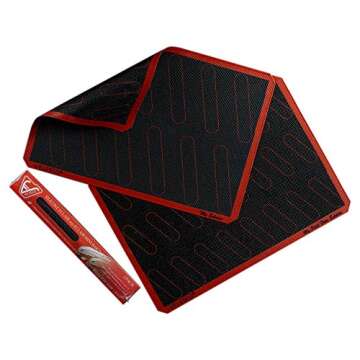 Silicone Eclair Baking Mat - Set of 2 Half Sheet 11 5/8" x 16 1/2" - Non Stick Micro Perforated Silicon Liner by Velesco