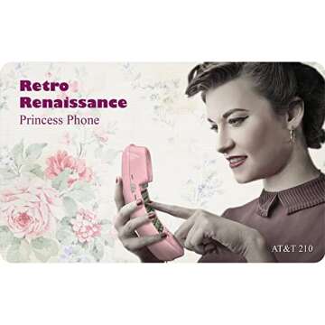 AT&T TRIMLINE 210 Corded Home Phone, No AC Power Required, Improved Easy-wall-mount, Lighted Big But...