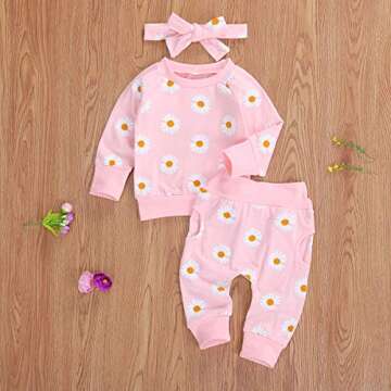Newborn Infant Baby Girl Clothes Set Long Sleeve Sweatshirts Tops Pants Outfits Clothing Gifts 3 6 9...