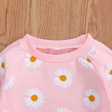 Newborn Infant Baby Girl Clothes Set Long Sleeve Sweatshirts Tops Pants Outfits Clothing Gifts 3 6 9 12 18 24 Months (Pink, 12-18 Months)
