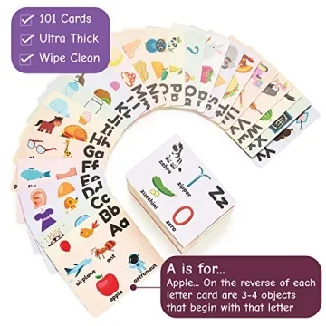 Toddler Flash Cards for Learning Letters Numbers Colors