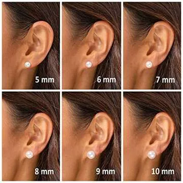 PAVOI 14K Gold Freshwater Cultured White Button Pearl Stud Earrings - 9.5-10mm