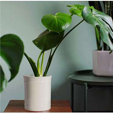 SZUAH Kitchen Ceramic Utensil Holder, Perfect Capacity Utensil Crock, for Kitchen Counter top & Dining Table (CREAM)…