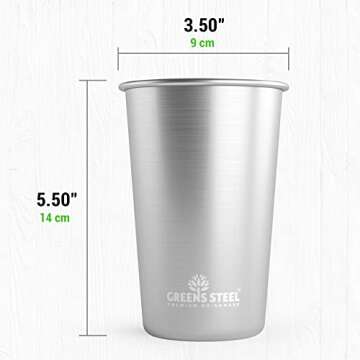 Greens Steel 20.2 Fluid Ounce Green Stainless Steel Tumbler (2 Pack)