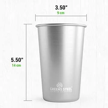 Greens Steel 20.2 Fluid Ounce Green Stainless Steel Tumbler (2 Pack)