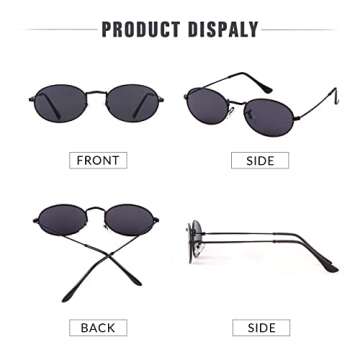 JUDOO Vintage Polarized Oval Sunglasses for Everyone