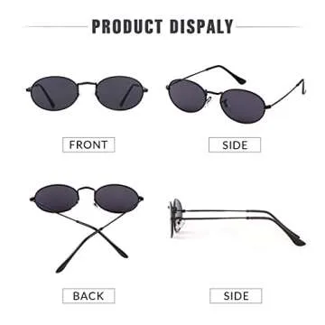 JUDOO Vintage Polarized Oval Sunglasses for Everyone