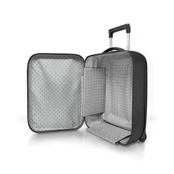 Rollink Flex Vega Cabin Collapsible Suitcase - Fully Collapsible, Hardshell, Silent, Coated Wheels for Smooth Gliding, Scratch, Water & Impact Resistant, Carry-On 21-Inch (10.5 Gal volume), Black