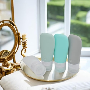 Vonpri Silicone Travel Bottles, Leak Proof & Refillable