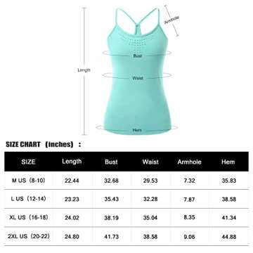 FREEYE Y Back Built in Shelf Bra Racerback Cami Yoga Workout Tank-Tops for Women,Sport Padded Spaghetti Straps Camisoles Sleeveless Compression Active-wear Athletic Clothing Tee Shirts X-Large Black