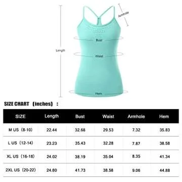 FREEYE Y Back Built in Shelf Bra Racerback Cami Yoga Workout Tank-Tops for Women,Sport Padded Spaghetti Straps Camisoles Sleeveless Compression Active-wear Athletic Clothing Tee Shirts X-Large Black