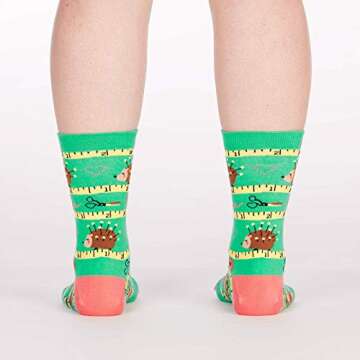 Sock It To Me, Sew Crafty, Women's Novelty Crew Sock, Sewing Crafts Socks