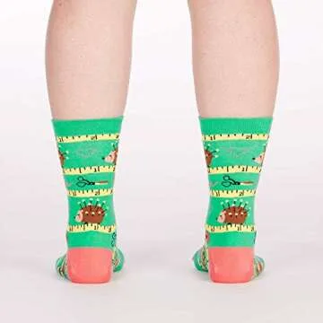 Sock It To Me, Sew Crafty, Women's Novelty Crew Sock, Sewing Crafts Socks