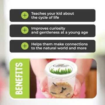 Live Butterfly Growing Kit with 5 Caterpillars and Extras