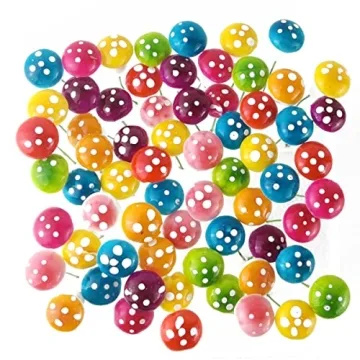 Colorful Miniature Mushrooms for Engaging Garden Crafts