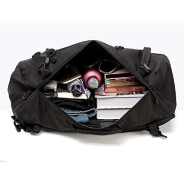 CRAZY ANTS Military Tactical Backpack Hiking Camping Daypack Shoulder Laptop Bag Upgraded Version,Black 35L