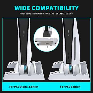 NexiGo PS5 Stand and Cooling Station for Ultimate Gaming Experience