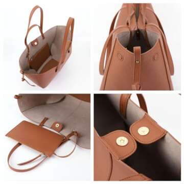 Stylish ANKICK Tote Bag for Women - Chic Vegan Leather Handbag