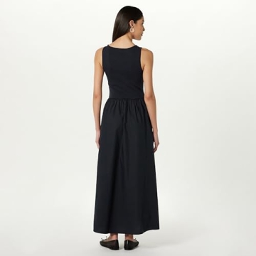 The Drop Women's Dia Mixed Fabric Midi Tank Dress