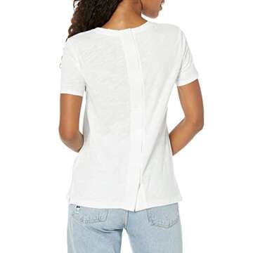 Tommy Hilfiger Womens Women's Adaptive Seated Fit with Adjustable Closure T Shirt, Bright White, Med...