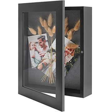Golden State Art, 8x10.5 Shadow Box Frame Display Case, 2-inch Depth, Great for Collages, Collection...