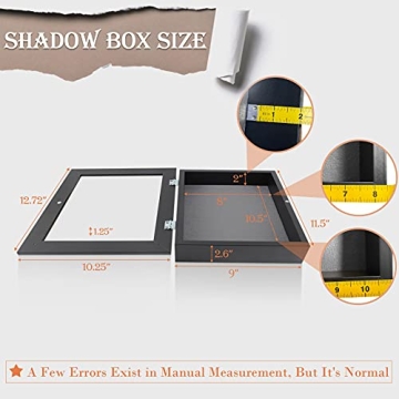 Golden State Art Shadow Box Frame 8x10.5 for Cherished Memories