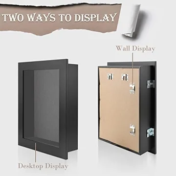 Golden State Art Shadow Box Frame 8x10.5 for Cherished Memories