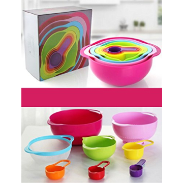 Colorful 8 PCS Mixing Bowl Set for Cooking & Baking