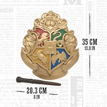 Hogwarts Crest Lamp with Wand Remote Control for Fans