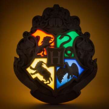 Hogwarts Crest Lamp with Wand Remote Control for Fans