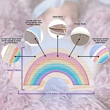 Hipbaby Rainbow Felt Letter Board for Baby Announcements
