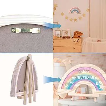 Hipbaby Rainbow Felt Letter Board for Baby Announcements