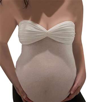 Women Strapless Lace Frill Tube Crop Top Sleeveless Low Cut Bandeau Cami Off Shoulder Bustier Y2k Fashion Vest(Knot White,Small)