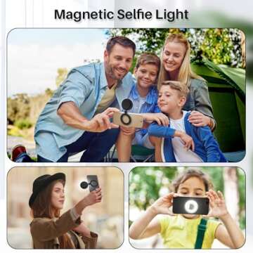 SENWOW Rechargeable Magnetic Selfie Light with 3 Modes