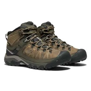 KEEN Men's Targhee 3 Mid Height Waterproof Hiking Boots, Bungee Cord/Black, 11