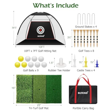 Bltend Golf Net 10x7ft for Backyard Swing Practice