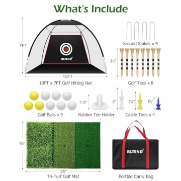 Bltend Golf Net 10x7ft for Backyard Swing Practice