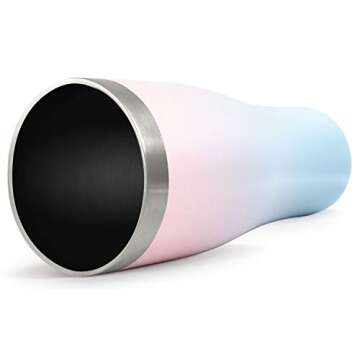 Simple Modern Tumbler with Clear Flip Lid and Straw | Reusable Insulated Water Bottle Stainless Steel Travel Mug | Slim Cruiser Collection | 32oz, Ombre: Sweet Taffy