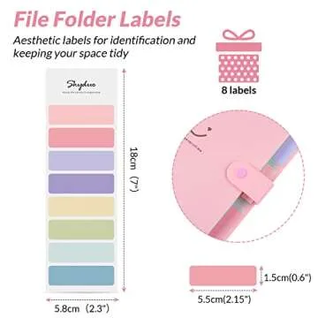 SKYDUE Expanding File Folder 5 Pockets ,Letter A4 Paper Accordion Document Organizer (Blue)