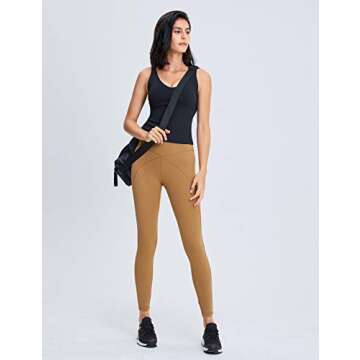 POSHDIVAH Longline Padded Tank Top for Women Activewear