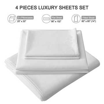 ILAVANDE White Queen Sheets - Soft 1800 Microfiber Set
